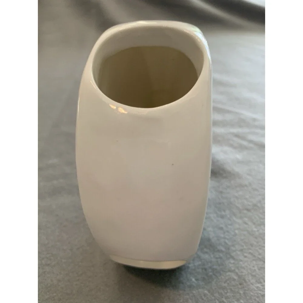 White Elephant Vase Floral Planter Ceramic 99 INTL Mid Modern Lucky Bamboo